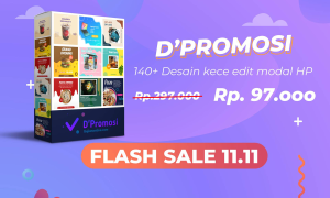 D'promosi Template desain edit modal HP